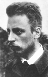 This is a picture of Rainer Maria Rilke which was downloaded from Goodreads.